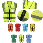 Multi Pocket Reflective Vest with logo