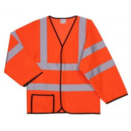 Personalized Mesh Orange Long Sleeve Safety Vest (Small/Medium)  Personalized Mesh Orange Long Sleeve Safety Vest (Small/Medium)