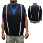 Black Mesh Safety Vest Non ANSI with logo