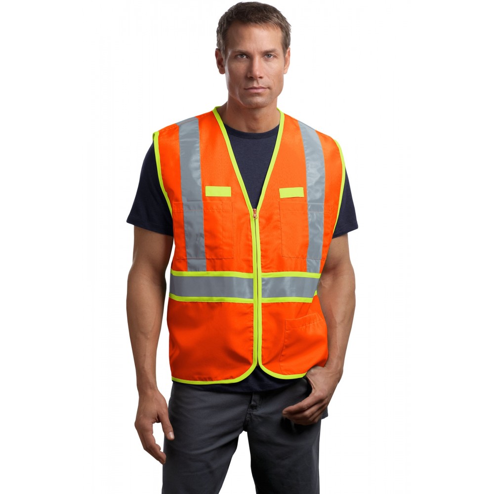 Cornerstone ANSI 107 Class 2 Dual-Color Safety Vest Custom Imprinted Cornerstone ANSI 107 Class 2 Dual-Color Safety Vest Custom Imprinted