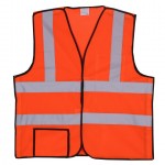 Custom Printed:Logo Branded Orange Solid Break-Away Safety Vest