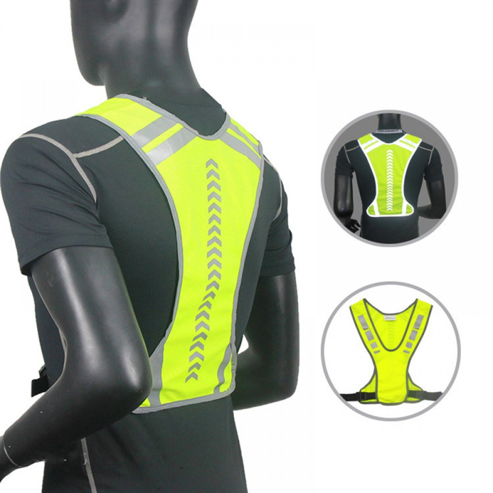 Custom Printed Reflective Running Vest Gear Night Cycling Custom Printed Reflective Running Vest Gear Night Cycling