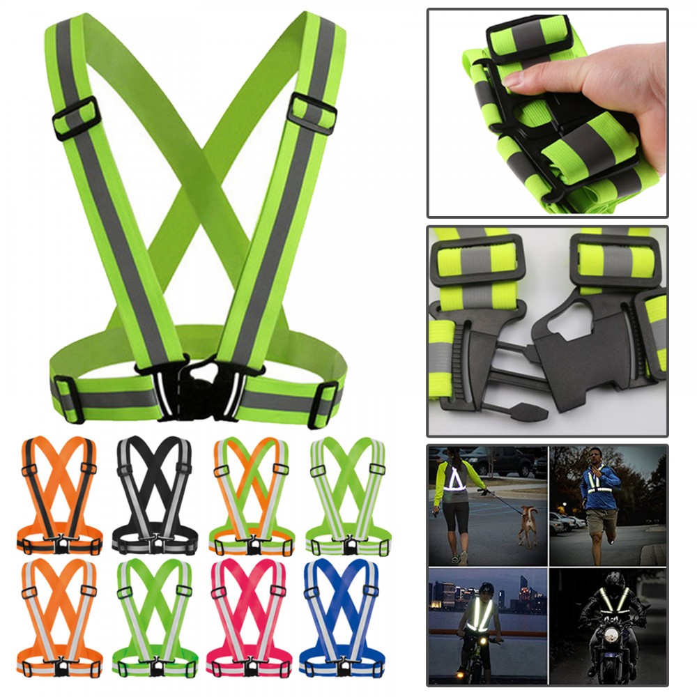 Adjustable Reflective Safety Vest Logo Branded Adjustable Reflective Safety Vest Logo Branded