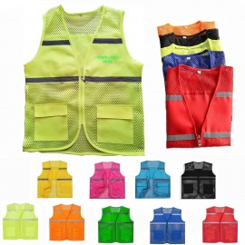 Promotional High Visibility Strips Reflective Mesh Vest