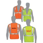 Custom Imprinted Class 2 Compliant Solid Fabric Surveyor's Vest