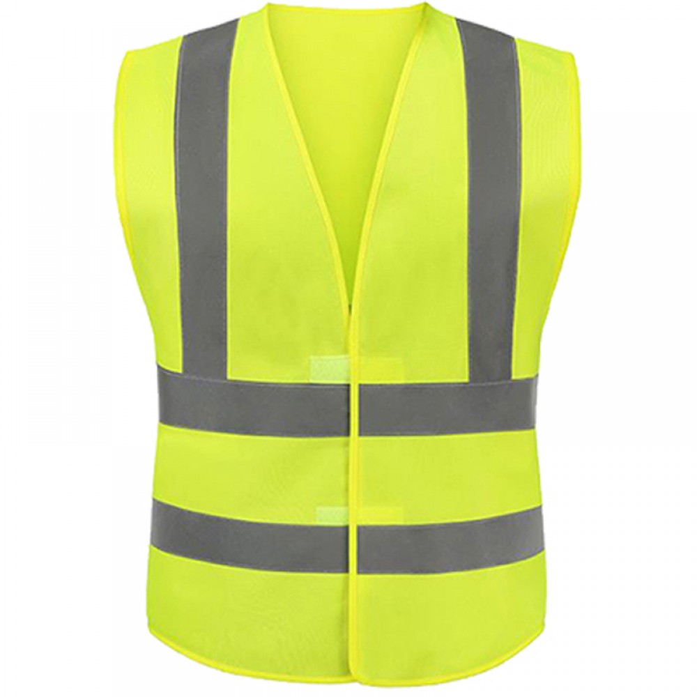 Logo Branded High Visibility Safety Vest Neon Yellow Logo Branded High Visibility Safety Vest Neon Yellow