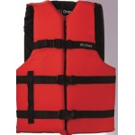 Kemp USA Red Oversized Adult Universal Life Vest Logo Branded