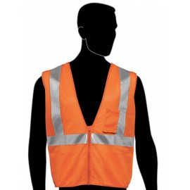 Class 2 Safety Vest - Orange in Sizes Custom Imprinted