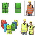 Logo Branded Multi-pocket Safety Reflective Vest