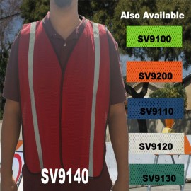 Custom Economy Red Mesh Safety Vest