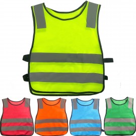 18.5" Kids Mesh Reflective Safety Vest with logo  18.5" Kids Mesh Reflective Safety Vest with logo