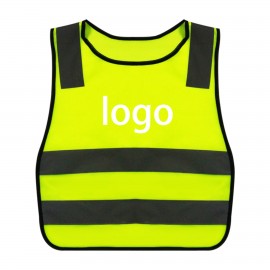 Custom Printed:Logo Branded Reflective Vest For Kids