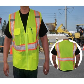3C Products ANSI Class 2 Safety Vest w/Segmented Tape with logo  3C Products ANSI Class 2 Safety Vest w/Segmented Tape with logo