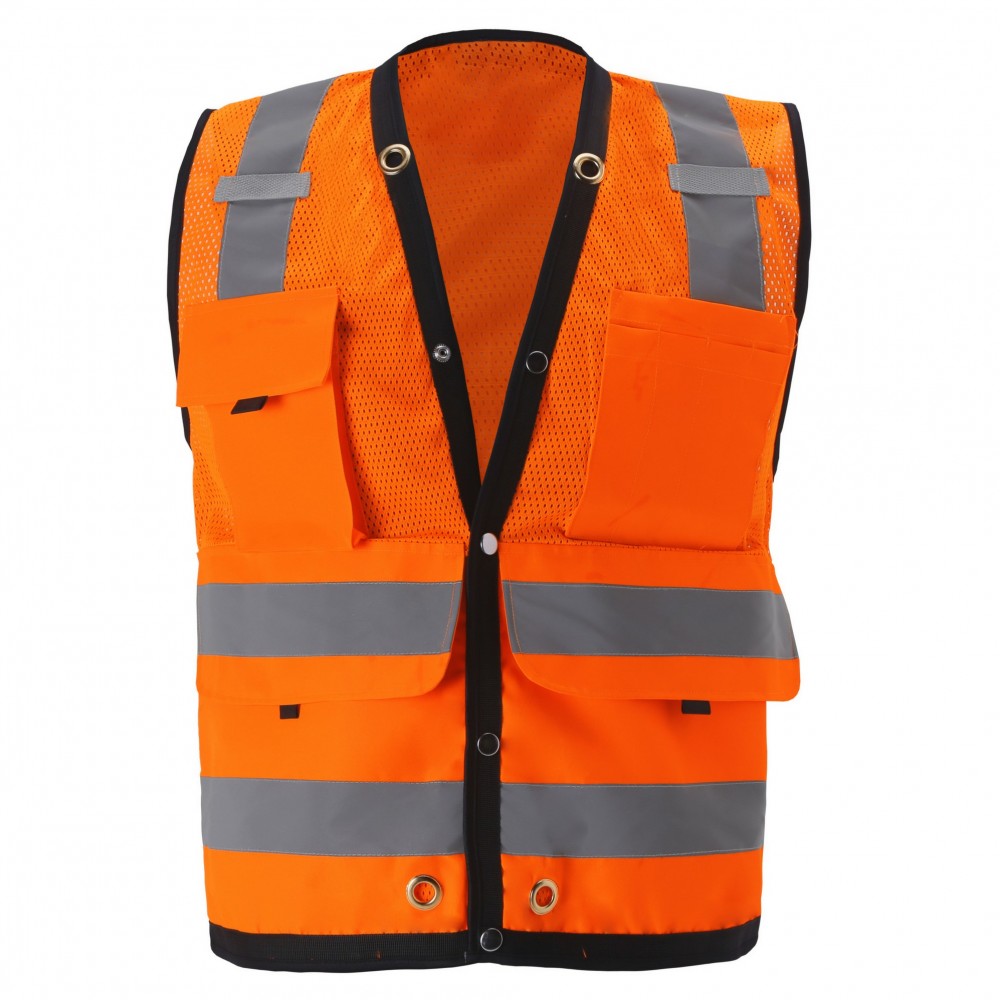 Custom Imprinted High Viz Surveyors Vest Custom Imprinted High Viz Surveyors Vest