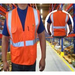 Personalized 3C Products FR Rated Safety Vest NFPA Class 2 Safety Orange