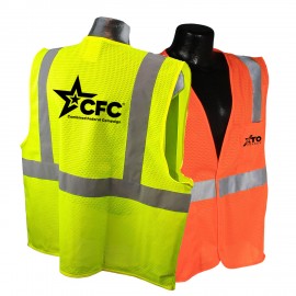 Economy Class 2 Safety Vest Custom Imprinted Economy Class 2 Safety Vest Custom Imprinted