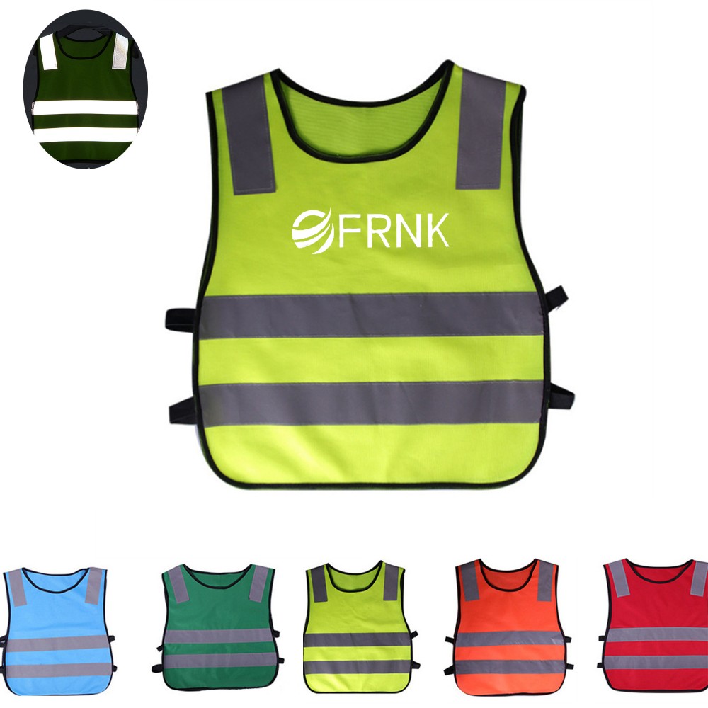 Kids High Visibility Reflective Safety Vest with logo