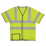 Mesh Short Sleeve Yellow Safety Vest (Large/X-Large) with logo