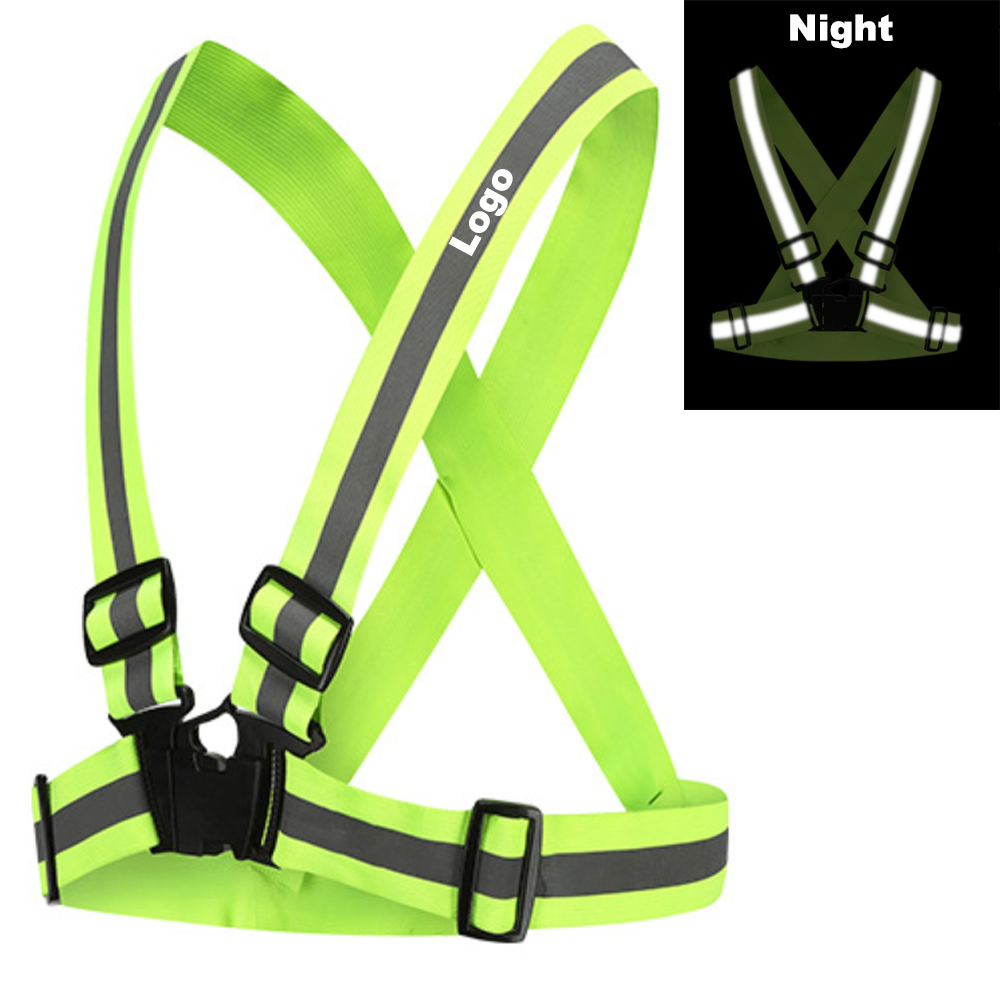 Running Safety Reflective Vest Logo Branded Running Safety Reflective Vest Logo Branded