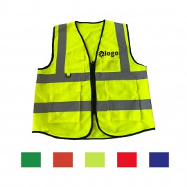 Custom Reflective Safety Vest with logo  Custom Reflective Safety Vest with logo