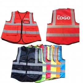 Custom High Visibility Safety Vest With Reflective Strips  Custom High Visibility Safety Vest With Reflective Strips