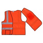 Orange Mesh Break-Away Safety Vest with logo