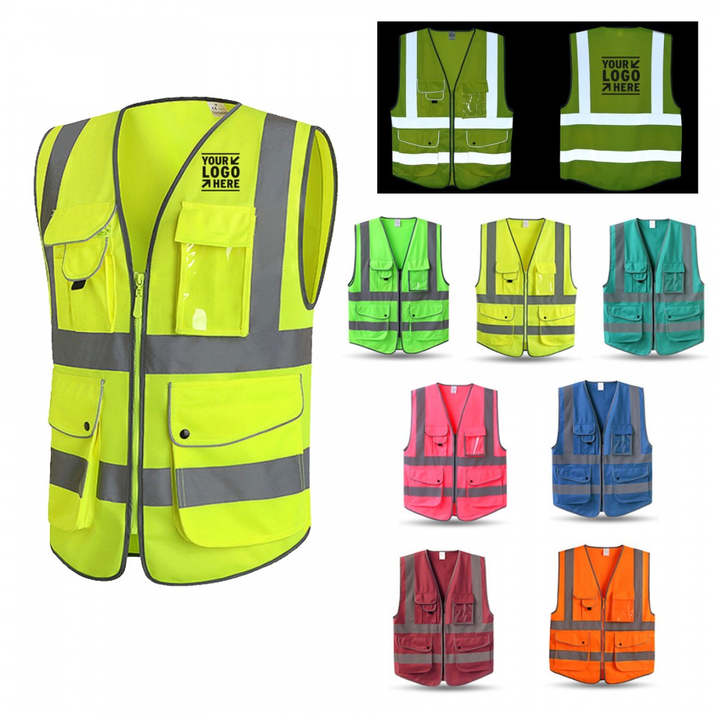 High Vis Reflective Safety Vest Logo Branded High Vis Reflective Safety Vest Logo Branded