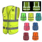 High Vis Reflective Safety Vest Logo Branded