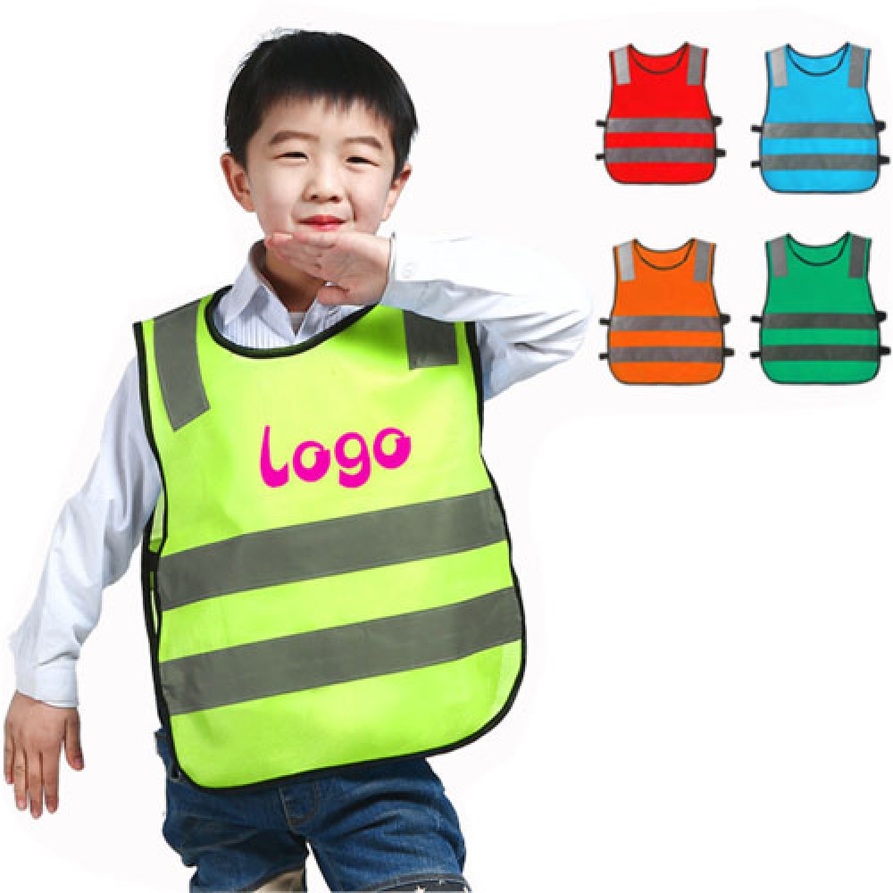 Kids High Visibility Reflective Safety Vest Custom Printed Kids High Visibility Reflective Safety Vest Custom Printed