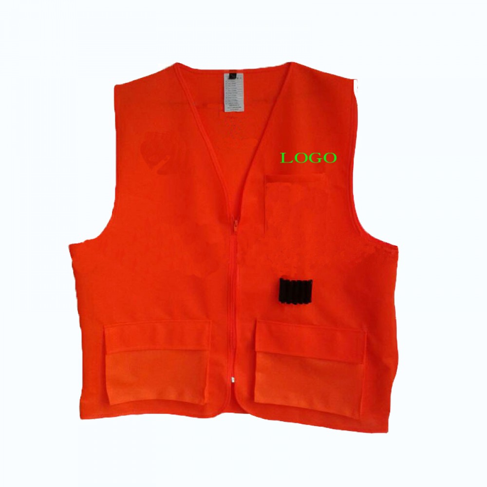 Logo Branded Surveyor Safety Vests, Solid Twill Orange, Large by Radians Logo Branded Surveyor Safety Vests, Solid Twill Orange, Large by Radians