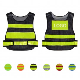Adjustable Adult Mesh Reflective Safety Vest with logo  Adjustable Adult Mesh Reflective Safety Vest with logo