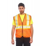 Custom Printed Contrast Tape Safety Vest, Class 2