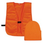 Logo Branded Blaze Watch Cap & Vest Combo