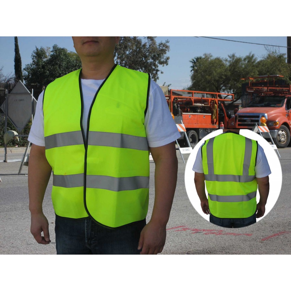 Class 2 Neon Green Safety Vest w/ANSI/ISEA 107-2004 Compliance Logo Branded Class 2 Neon Green Safety Vest w/ANSI/ISEA 107-2004 Compliance Logo Branded