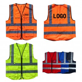 Custom Printed:Logo Branded High Visibility Reflective Vest  Custom Printed:Logo Branded High Visibility Reflective Vest