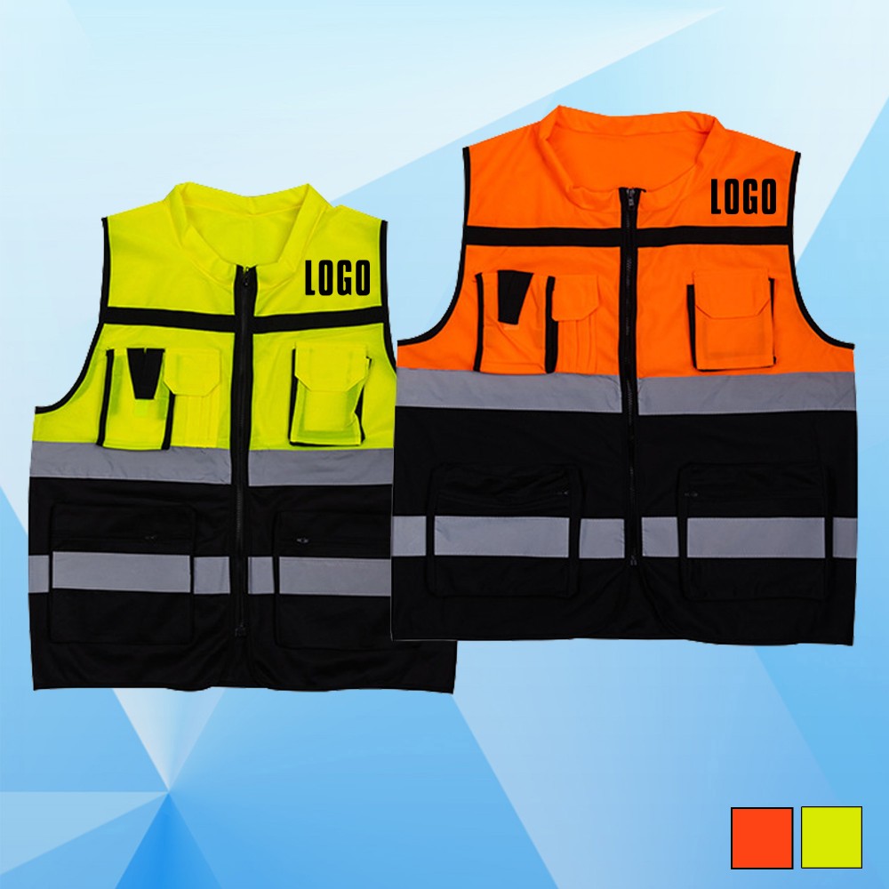 Adult Unisex Reflective Safety Vest Logo Branded