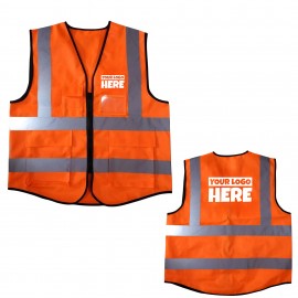 Custom Printed:Logo Branded Reflective Safety Vest  Custom Printed:Logo Branded Reflective Safety Vest