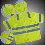 Custom Printed:Logo Branded ANSI 107-2015 Class 3 Neon Green Break Away Safety Vest