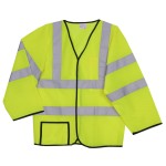 Personalized Mesh Yellow Long Sleeve Safety Vest (2X-Large/3X-Large)