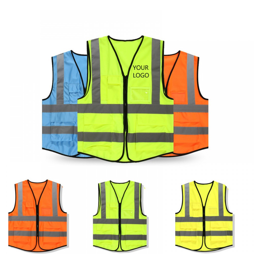 Custom Printed High Visibility Reflective Safety Vest Custom Printed High Visibility Reflective Safety Vest