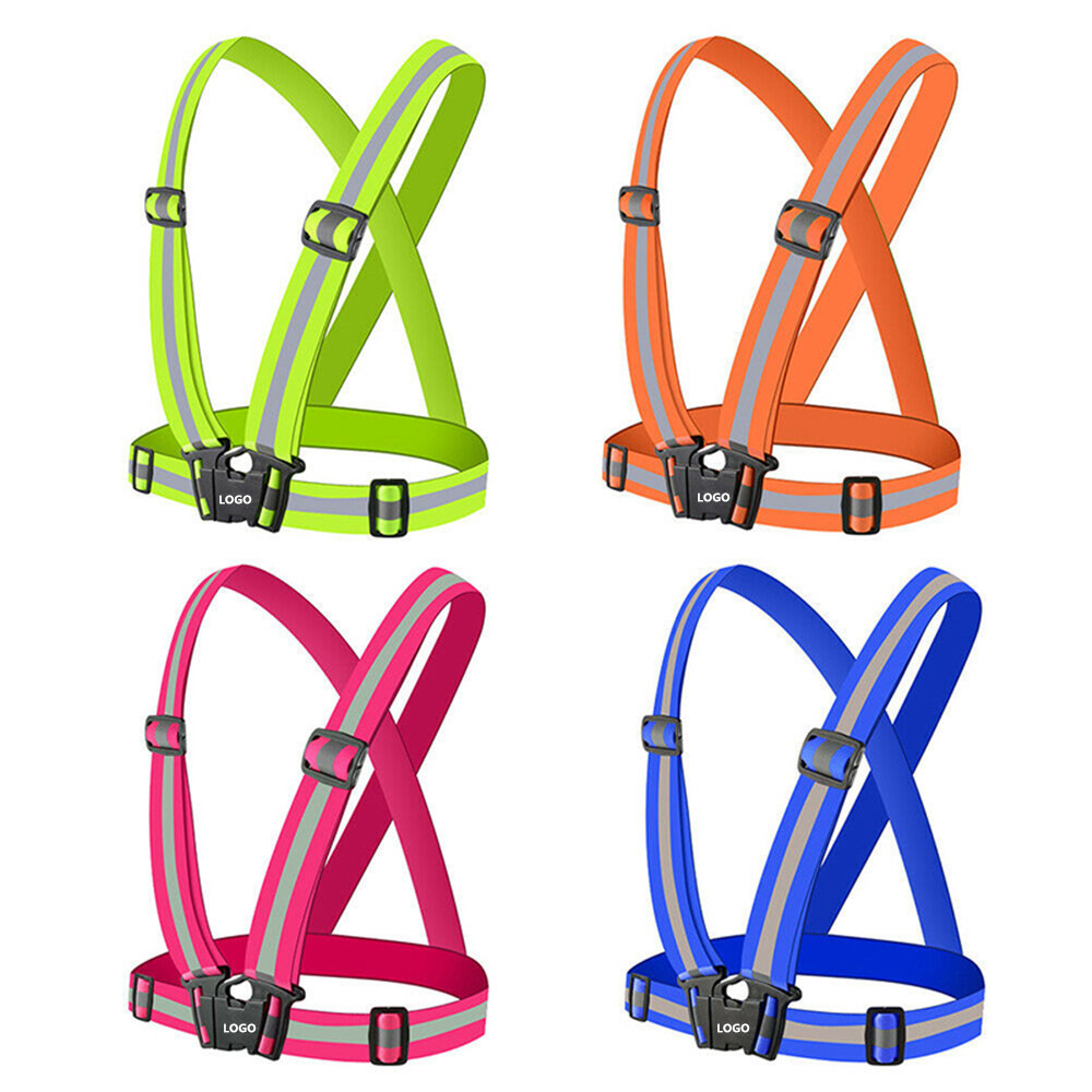 Logo Branded Safety Security Reflective Vest Straps Logo Branded Safety Security Reflective Vest Straps