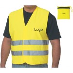 Custom Printed Custom Reflective Safety Vest with Zippered Pouch