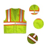 Safety Vest w/ Reflective Strips & Multi-Pockets with logo