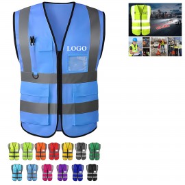 Safety Vest for Men High Visibility Protective Workwear with logo  Safety Vest for Men High Visibility Protective Workwear with logo