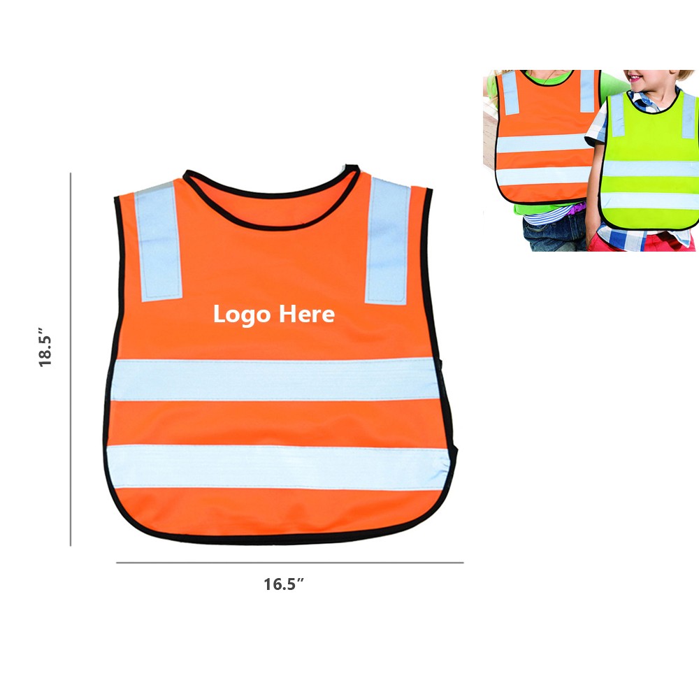Logo Branded Child Reflective Safety Vest Logo Branded Child Reflective Safety Vest