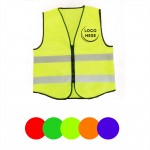 Reflective Safety Vests With Zipper For Outdoor Running Cycling Walking at Night with logo