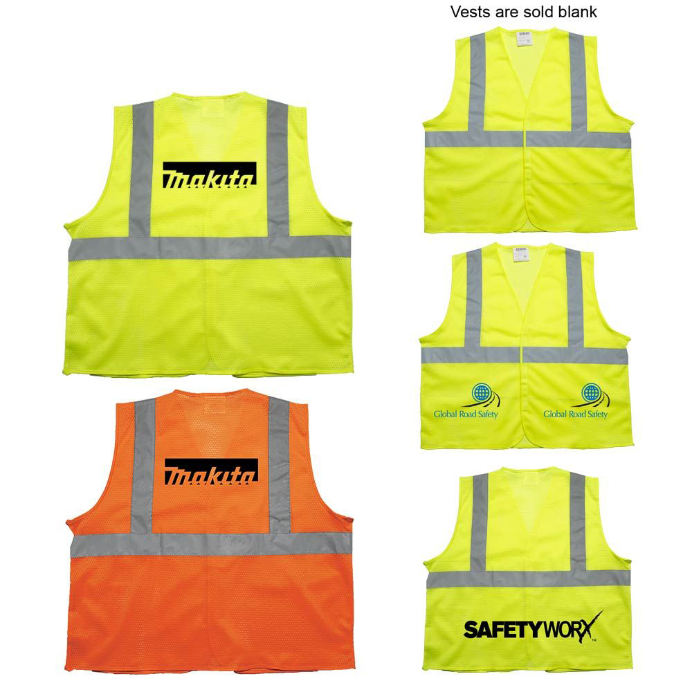 ANSI 2 Yellow Safety Vest Logo Branded