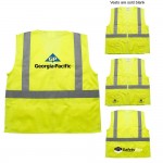 ANSI 2 Safety Vest w/ Pockets (Direct Import - 8-10 Weeks Ocean) Logo Branded