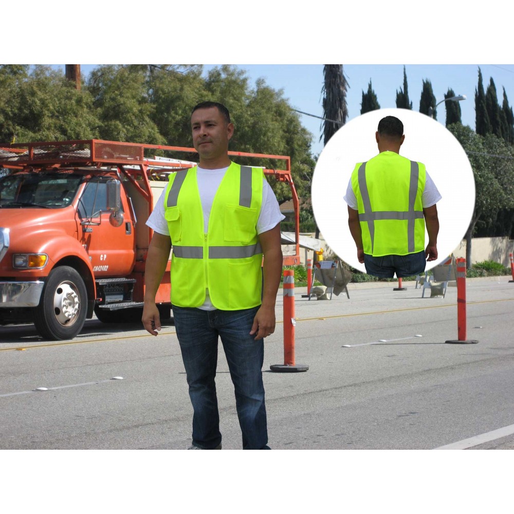Personalized 3C Products ANSI 107-2020 Class 2 Neon Green Safety Vest