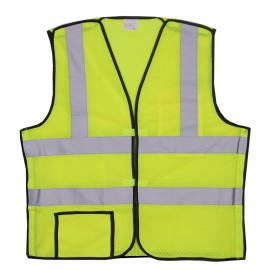 Yellow Mesh Break-Away Safety Vest with logo